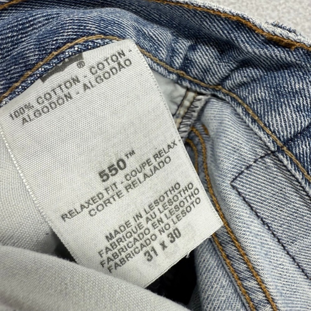 Vintage Levis Jeans Mens 31x30 Blue 550 Relaxed Faded Cowboy Western Red Tab y2k - Picture 12 of 14